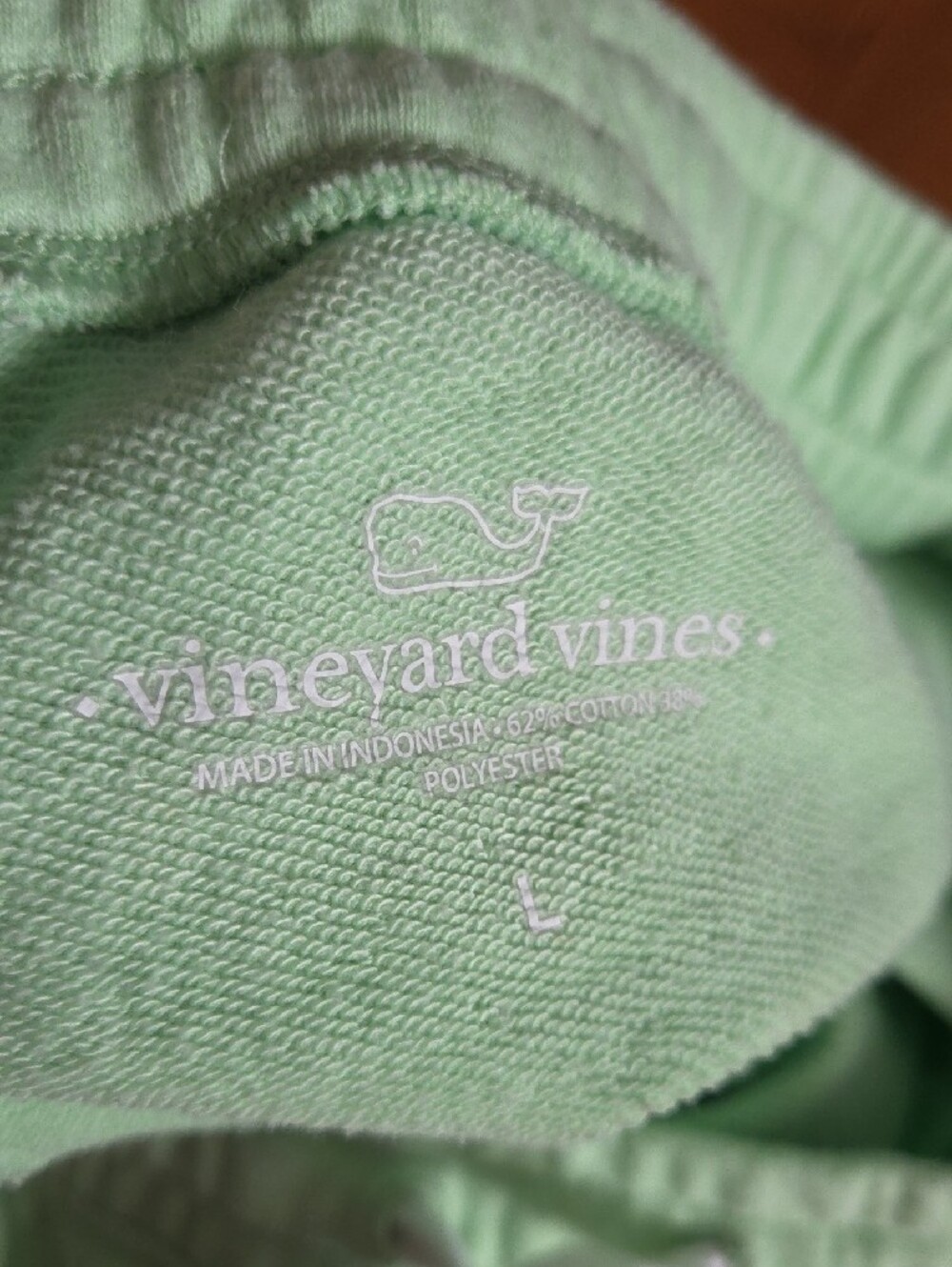 Vineyard Vines Mint Green Athletic Shorts with White Drawstring - Picture 3 of 5